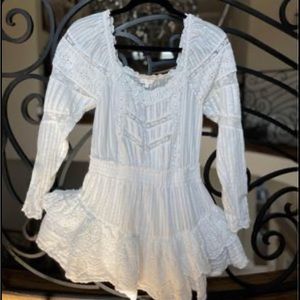Out of stock LoveShackFancy Sanaya mini dress white. Size Small